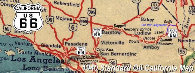 Travel Route 66 in California